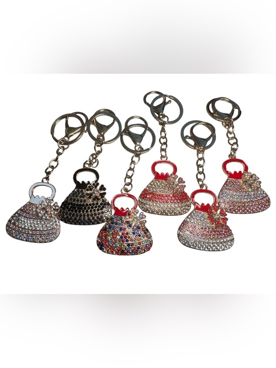 Accessories - BUY NOW - Rhinestone Purse Bag Charm Keychain
